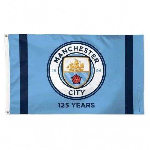 Manchester City FC 125 Years Flag 3 x 5 Foot