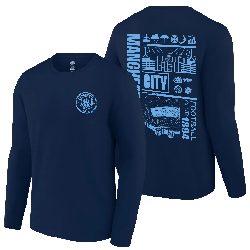 Manchester City FC Adult City Stadium Long Sleeve T-Shirt