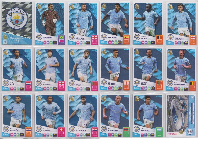 MANCHESTER CITY - KOMPLETT LAGSETT - PANINI ADRENALYN XL PREMIER LEAGUE 2024/25