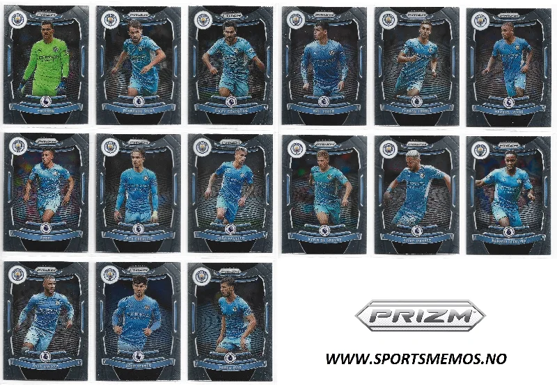 MANCHESTER CITY - PANINI PRIZM PREMIER LEAGUE 2021/22 - KOMPLETT SETT