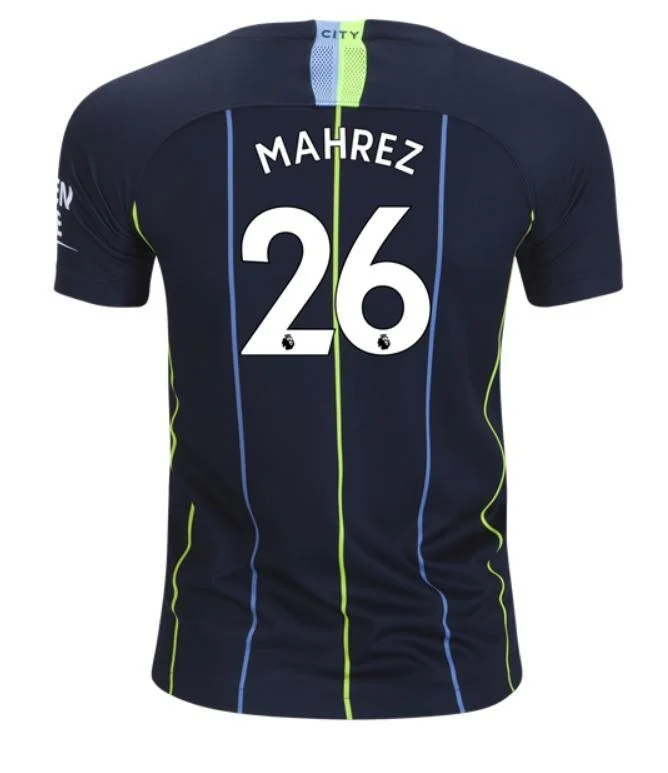 Manchester City Riyad Mahrez Youth Away Jersey 18/19