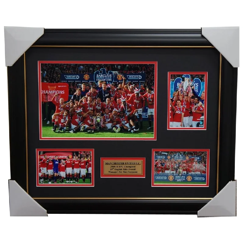 Manchester United 2011 Epl Champions Collage Framed - 3532