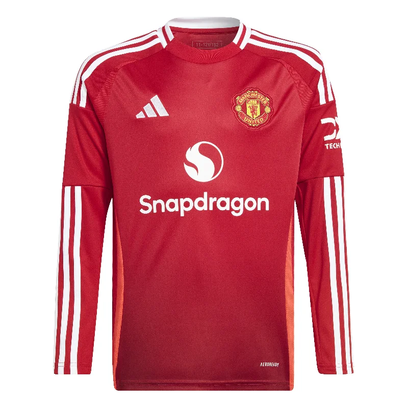 Manchester United 24/25 Long Sleeve Home Jersey Kids