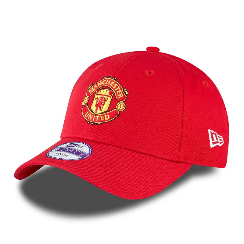 Manchester United Kids Red 9Forty Cap Cloth Strap Adjustable Football (Soccer) By New Era