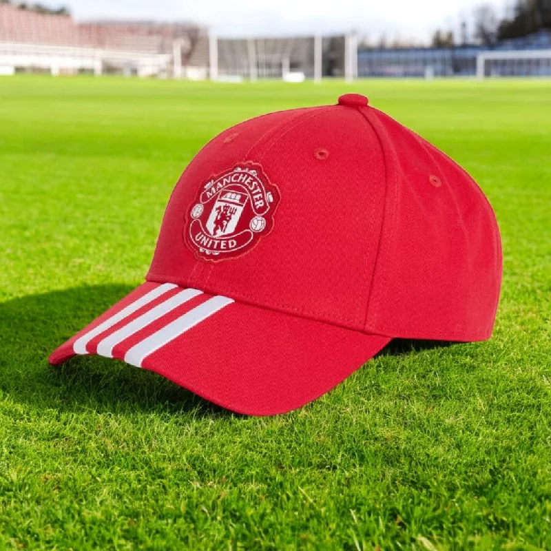 Manchester United Official Adidas 3 Stripe Cap