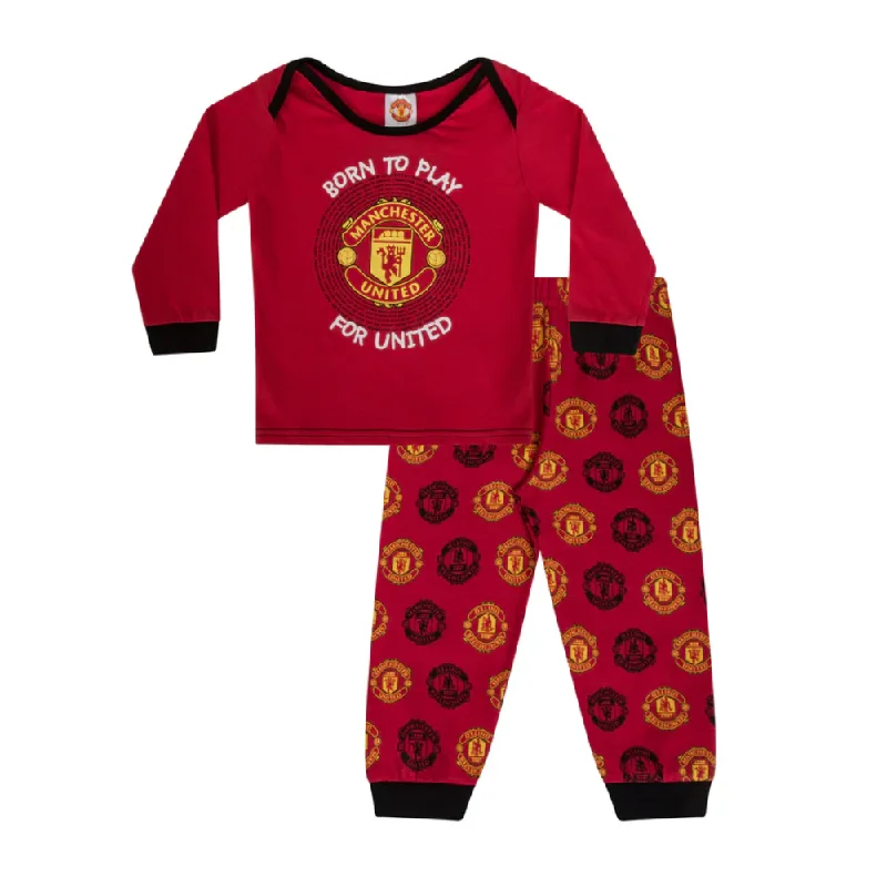 Manchester United Official Born To Play Baby Pyjamas