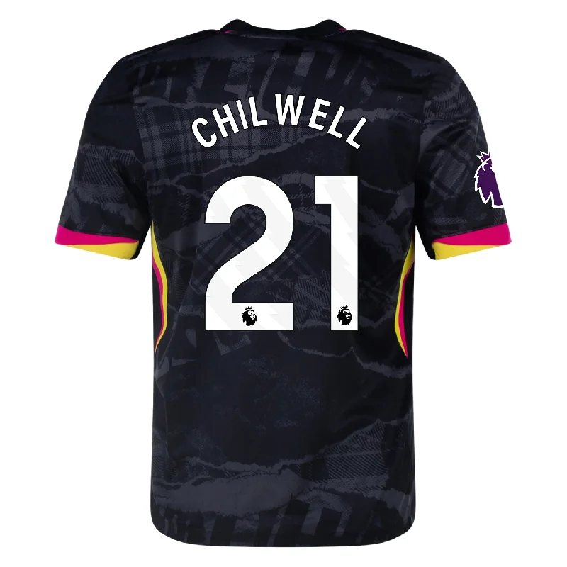 Nike Chelsea Ben Chilwell Third Jersey w/ EPL Patch 24/25 (Anthracite/Pink Prime)