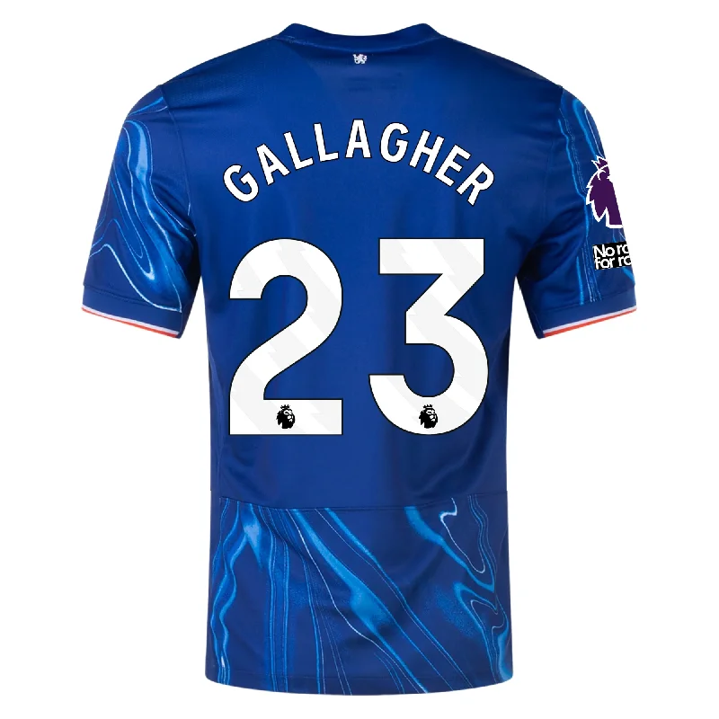 Nike Chelsea Connor Gallagher Home Jersey w/ EPL + No Room For Racism Patches 24/25 (Rush Blue/Team Orange)