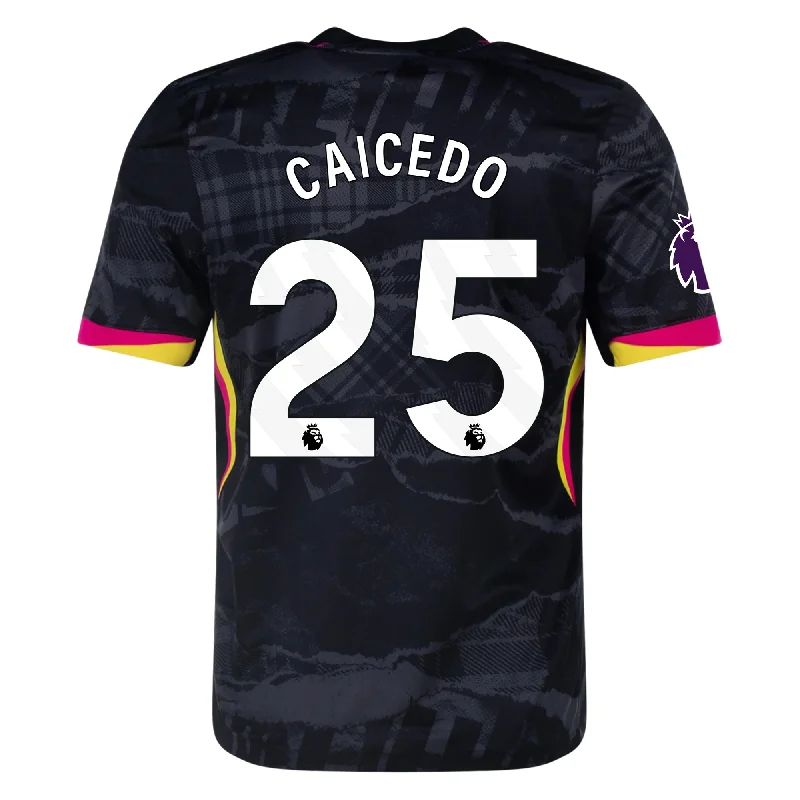 Nike Chelsea Moises Caicedo Third Jersey w/ EPL Patch 24/25 (Anthracite/Pink Prime)