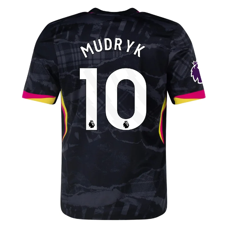 Nike Chelsea Mykhailo Mudryk Third Jersey w/ EPL Patch 24/25 (Anthracite/Pink Prime)