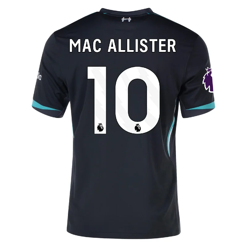 Nike Liverpool Alexis Mac Allister Away Jersey w/ EPL Patch 24/25 (Night Forest/Washed Teal)