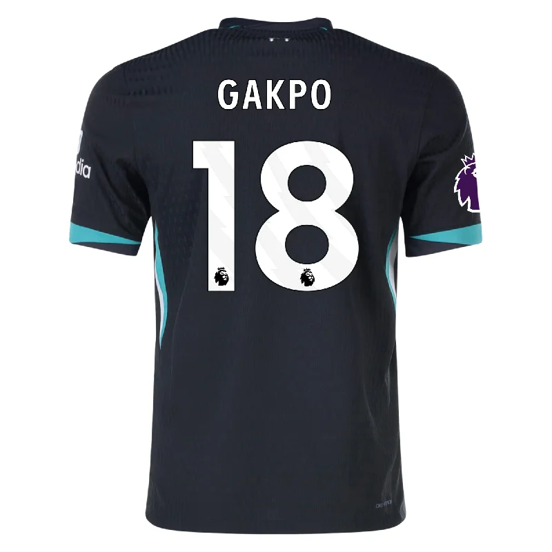 Nike Liverpool Authentic Cody Gakpo Away Jersey w/ EPL Patch 24/25 (Night Forest/Washed Teal)