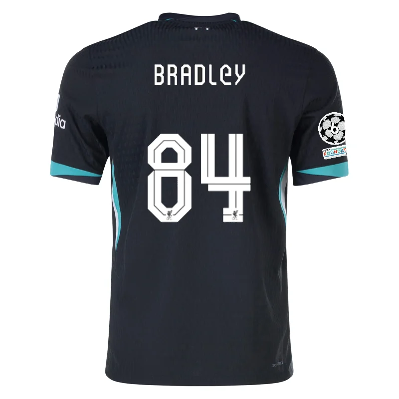 Nike Liverpool Authentic Connor Bradley Away Jersey w/ Champions League 24/25 (Night Forest/Washed Teal)