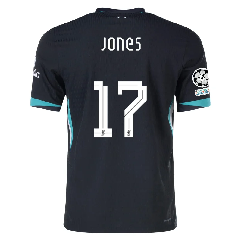 Nike Liverpool Authentic Curtis Jones Away Jersey w/ Champions League 24/25 (Night Forest/Washed Teal)