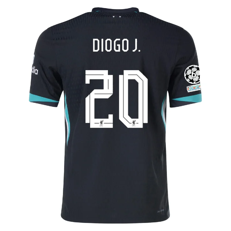 Nike Liverpool Authentic Diogo Jota Away Jersey w/ Champions League 24/25 (Night Forest/Washed Teal)