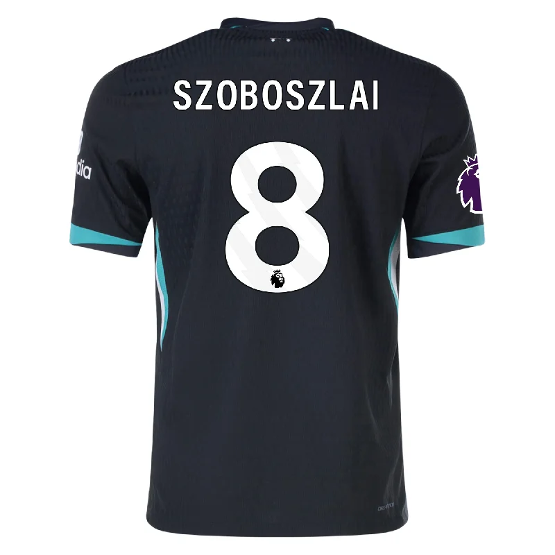 Nike Liverpool Authentic Dominik Szoboszlai Away Jersey w/ EPL Patch 24/25 (Night Forest/Washed Teal)