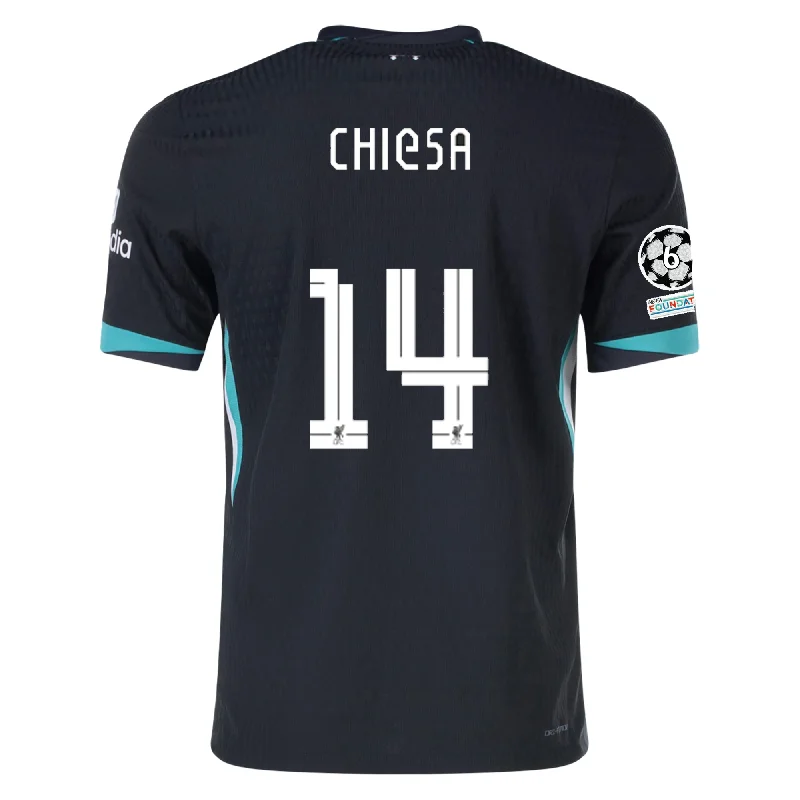 Nike Liverpool Authentic Federico Chiesa Away Jersey w/ Champions League 24/25 (Night Forest/Washed Teal)