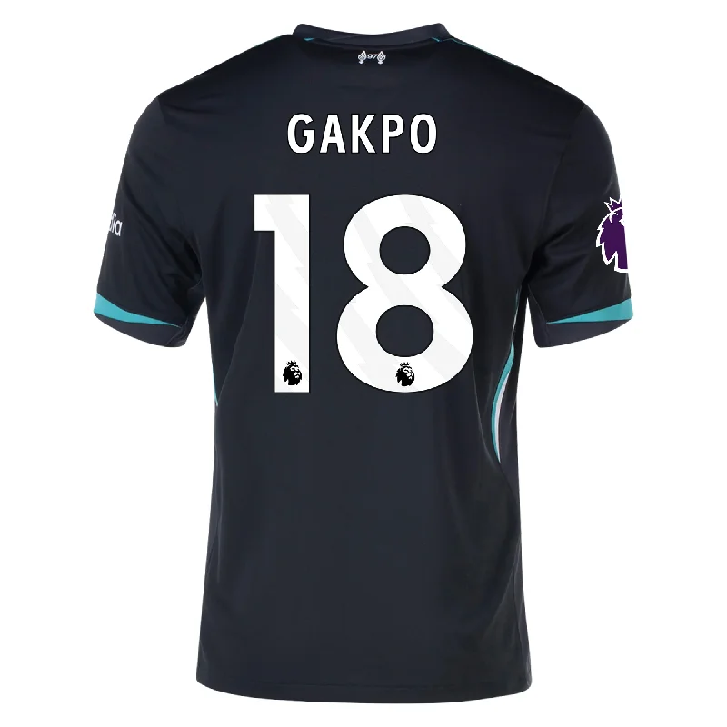 Nike Liverpool Cody Gakpo Away Jersey w/ EPL Patch 24/25 (Night Forest/Washed Teal)