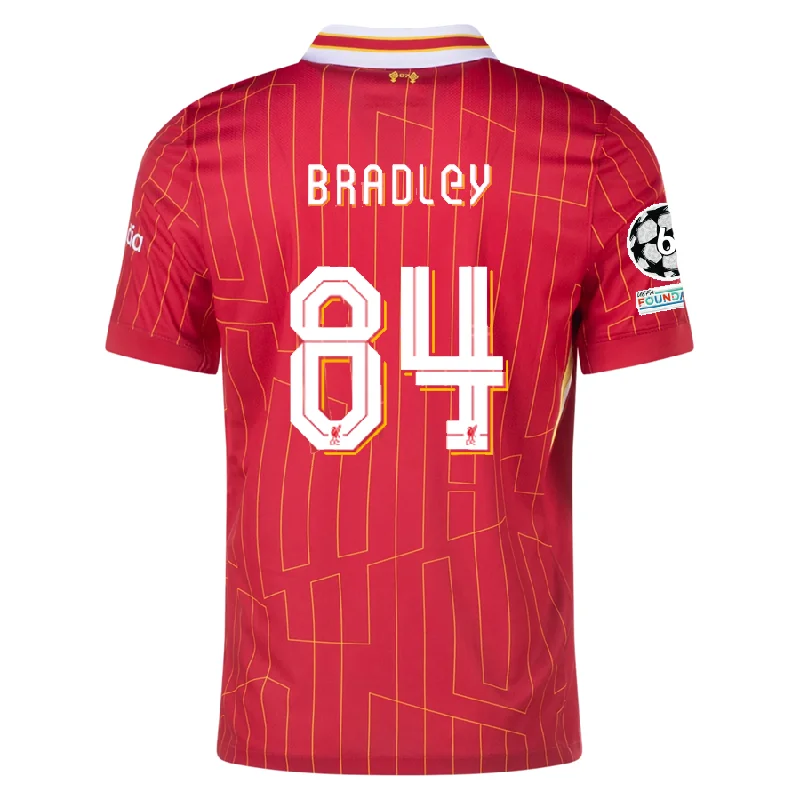 Nike Liverpool Conor Bradley Home Jersey w/ Champions League Patches 24/25 (Gym Red/Chrome Yellow)