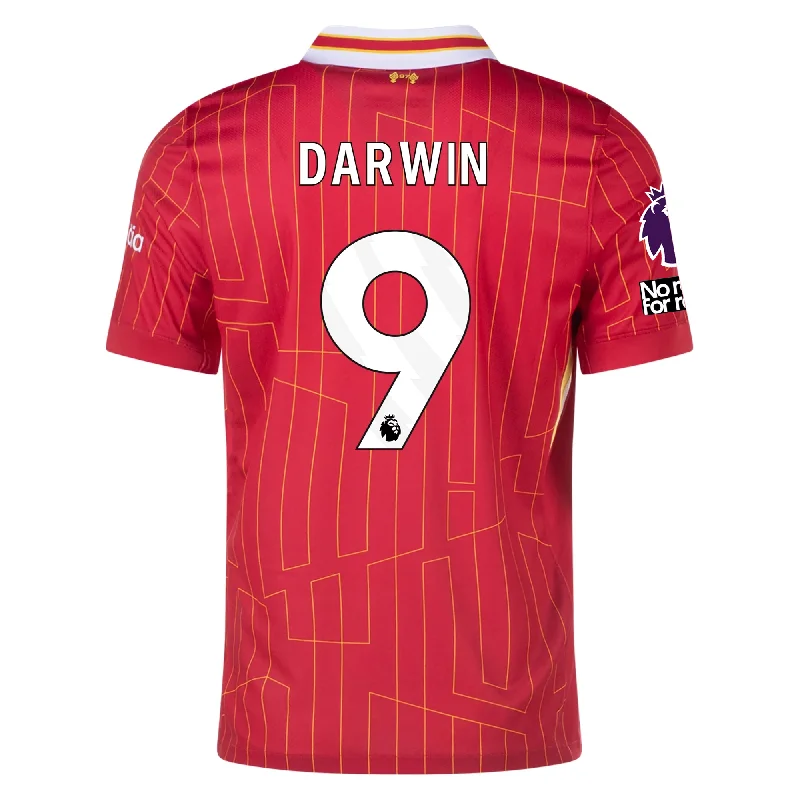 Nike Liverpool Darwin Núñez Home Jersey w/ EPL + No Room For Racism Patches 24/25 (Gym Red/Chrome Yellow)