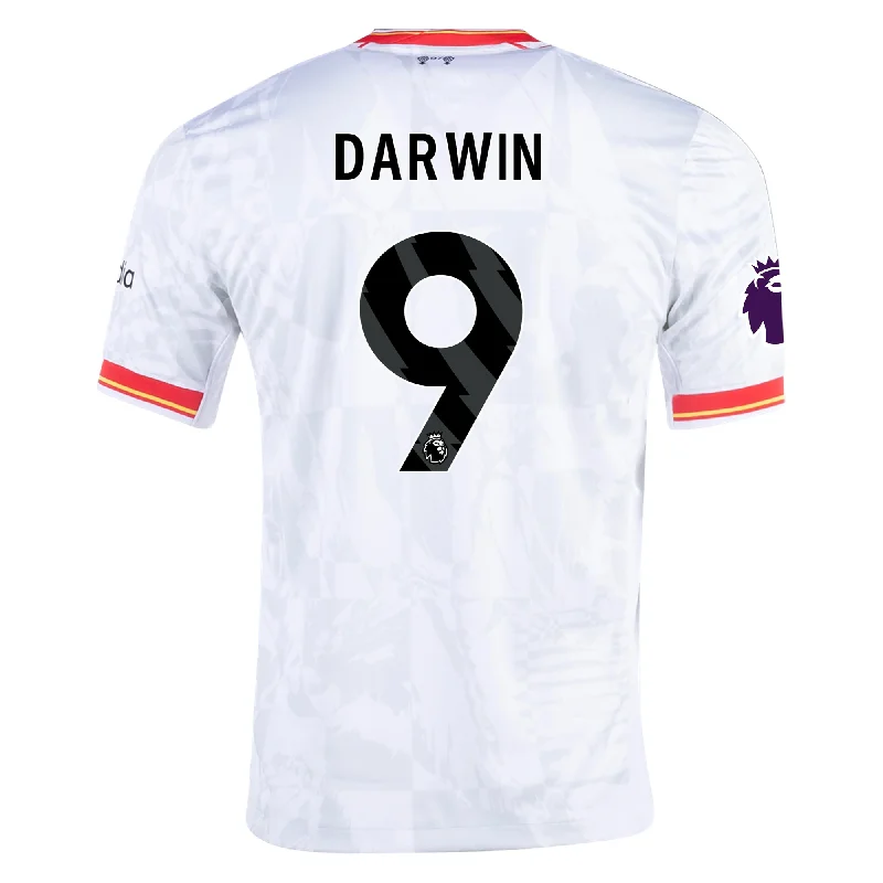 Nike Liverpool Darwin Nunez Third Jersey w/ EPL Patch 24/25 (White/Pure Platinum)