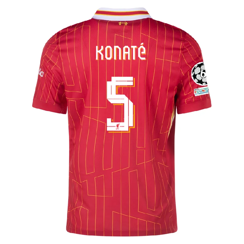 Nike Liverpool Ibrahima Konaté Home Jersey w/ Champions League Patches 24/25 (Gym Red/Chrome Yellow)