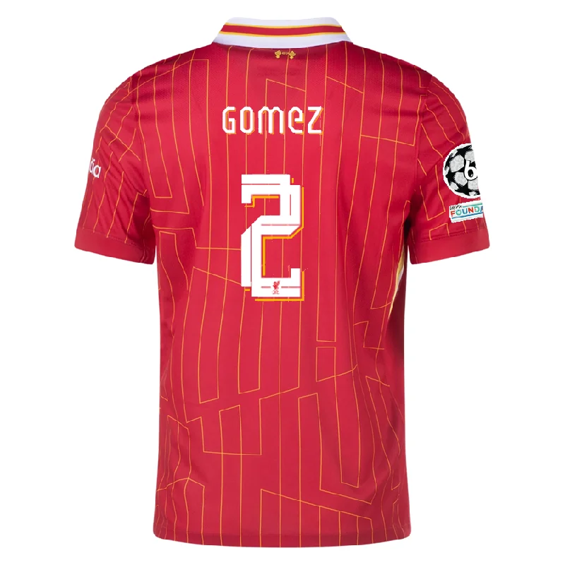 Nike Liverpool Joe Gomez Home Jersey w/ Champions League Patches 24/25 (Gym Red/Chrome Yellow)