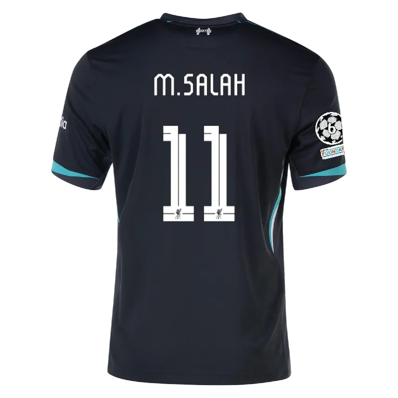 Nike Liverpool Mohamed Salah Away Jersey w/ Champions League Patches 24/25 (Night Forest/Washed Teal)