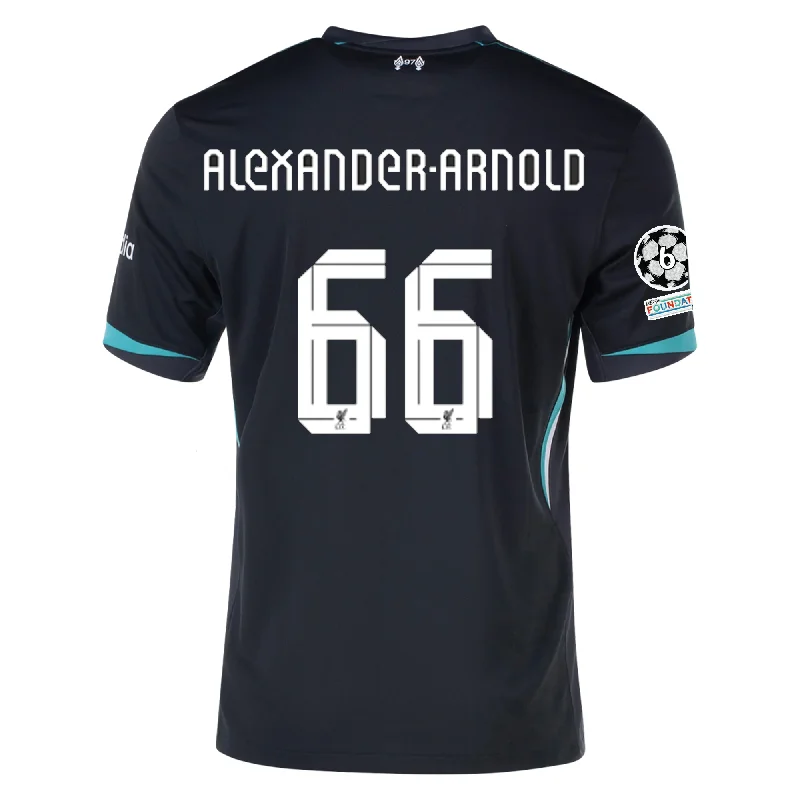 Nike Liverpool Trent Alexander-Arnold Away Jersey w/ Champions League Patches 24/25 (Night Forest/Washed Teal)