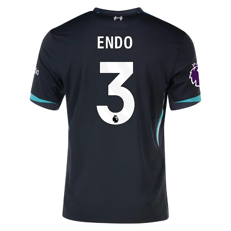 Nike Liverpool Wataru Endō Away Jersey w/ EPL Patch 24/25 (Night Forest/Washed Teal)