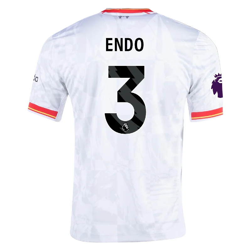 Nike Liverpool Wataru Endō Third Jersey w/ EPL Patch 24/25 (White/Pure Platinum)