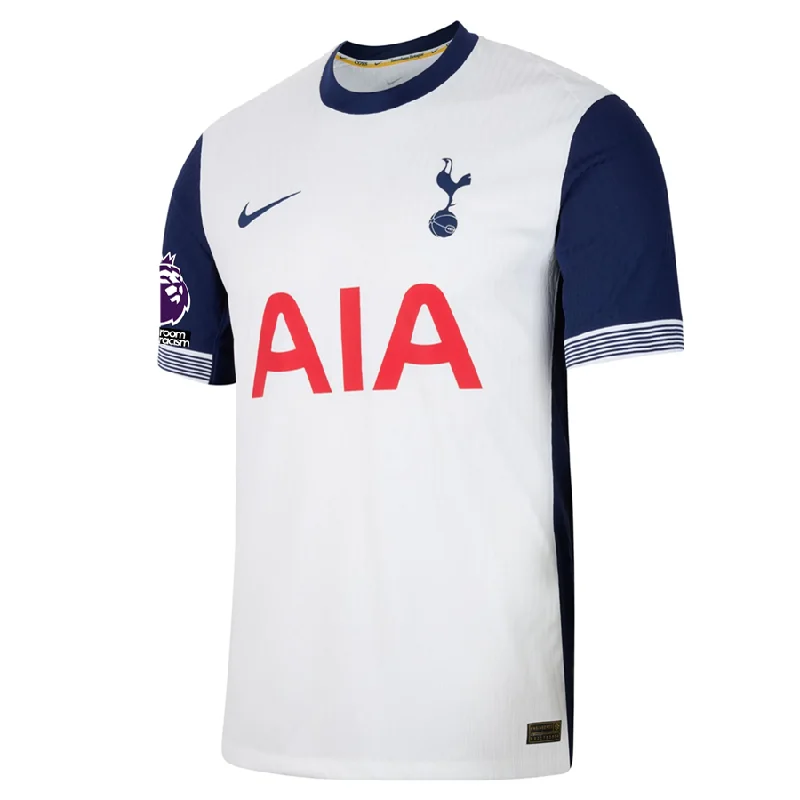 Nike Tottenham Authentic Home Jersey w/ EPL + No Room For Racism Patches 24/25 (White/Binary Blue)