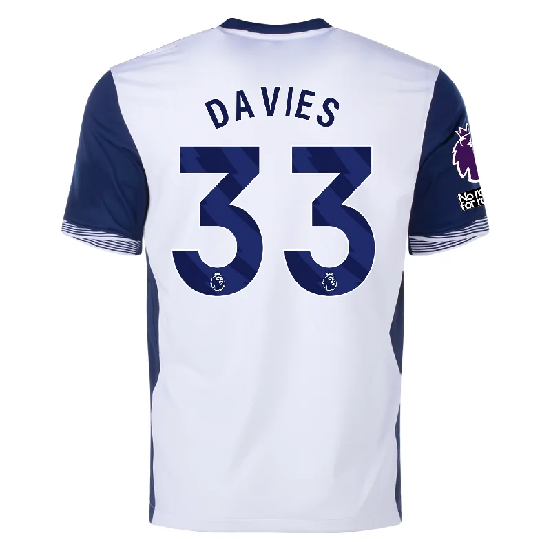 Nike Tottenham Ben Davies Home Jersey w/ EPL + No Room For Racism Patches 24/25 (White/Binary Blue)