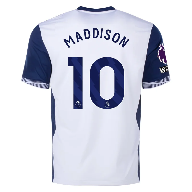 Nike Tottenham James Maddison Home Jersey w/ EPL + No Room For Racism Patches 24/25 (White/Binary Blue)