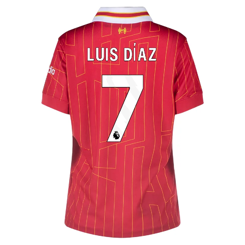 Nike Womens Liverpool Luis Diaz Home Jersey 24/25 (Gym Red/Chrome Yellow)