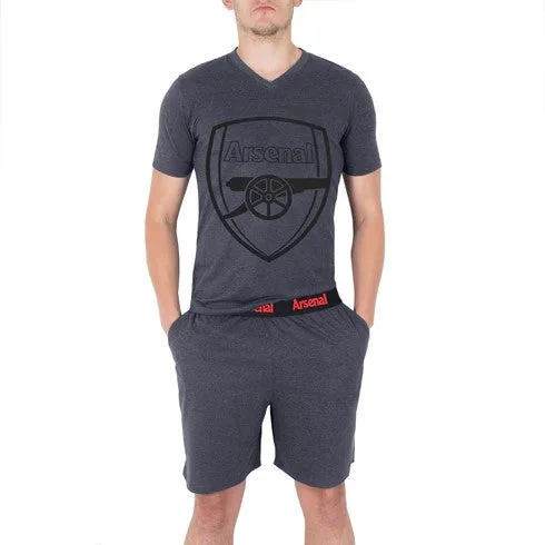 Official Arsenal FC Mens Shorts & Tee Pyjama Set