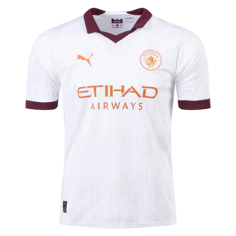 Puma Manchester City Away Jersey 23/24 (Puma White/Aubergine)