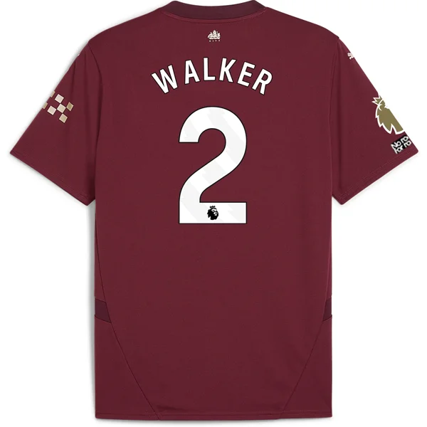 Puma Manchester City Kyle Walker Third Jersey w/ EPL + No Room For Racism + Club World Cup Patches24/25 (Dark Jasper)