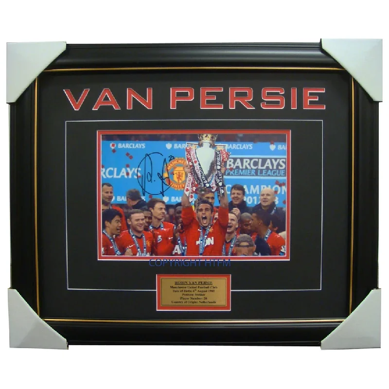 Robin Van Persie  Manchester United 2013 Epl Champions Signed Photo Framed - 1655