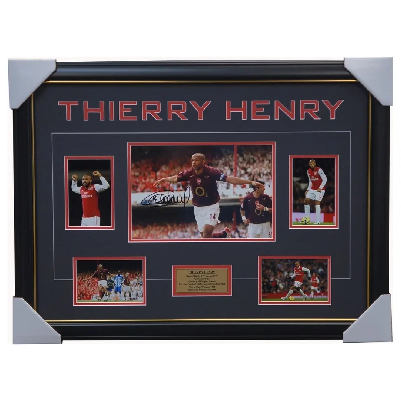 Thierry Henry Arsenal Signed Photo Collage Framed - 1653