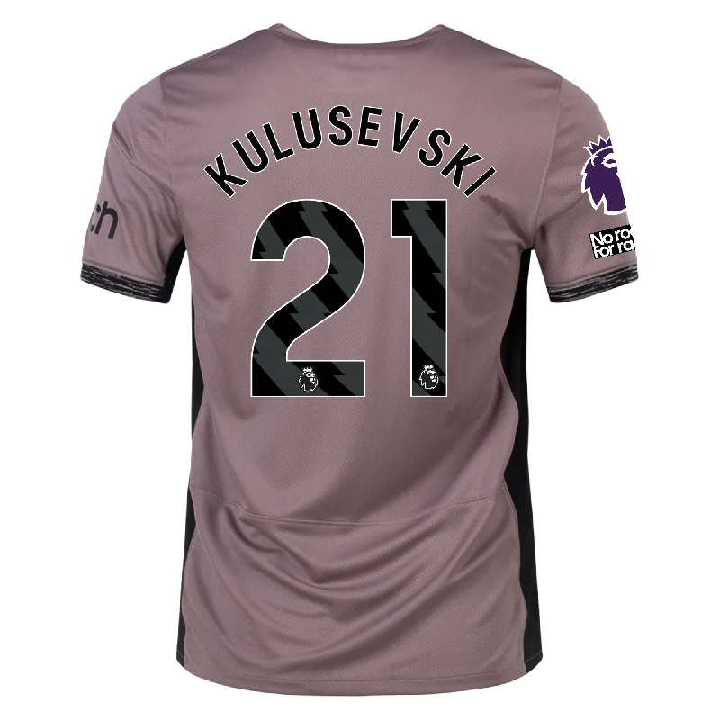 Nike Tottenham Dejan Kulusevski Third Jersey w/ EPL + No Room For Racism Patches 23/24 (Taupe Haze/Diffused Taupe)