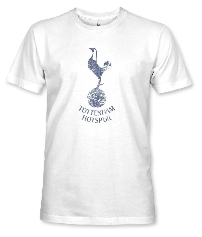 Tottenham Hotspur Mono Badge Cotton T-shirt - White