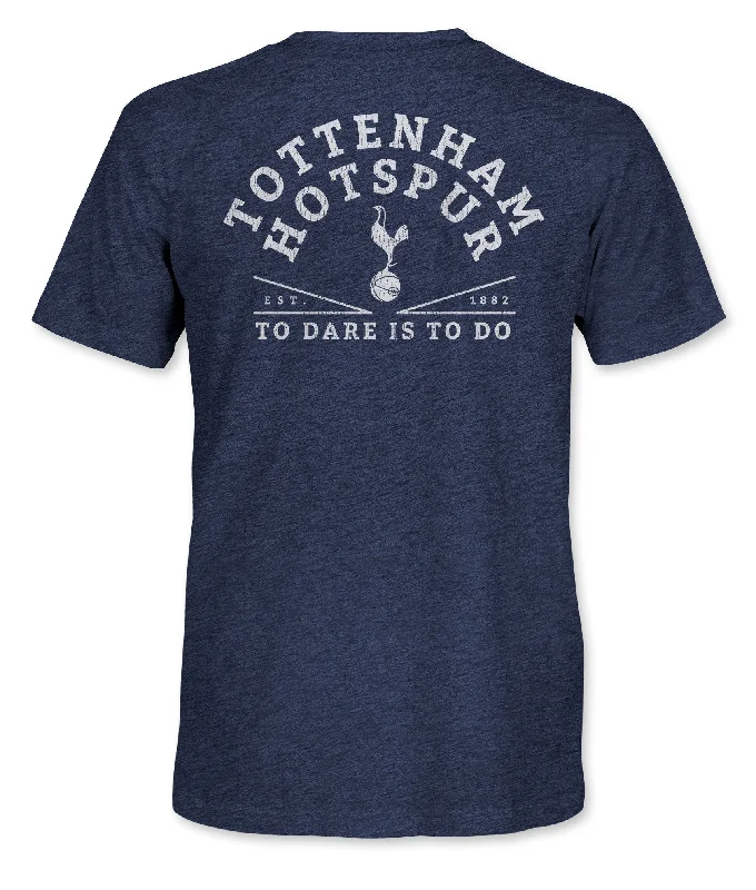 Tottenham Hotspur Slogan Vintage Triblend T-shirt - Navy