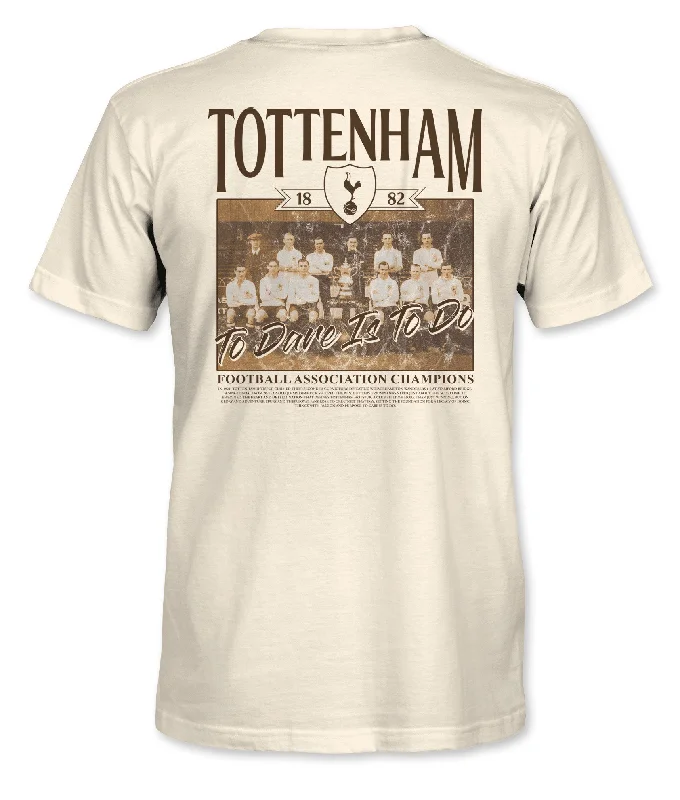 Tottenham Hotspur Vintage Photo Cotton T-Shirt - Natural