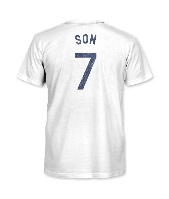 Tottenham Hotspur Youth Son Heung-min Cotton T-Shirt - White