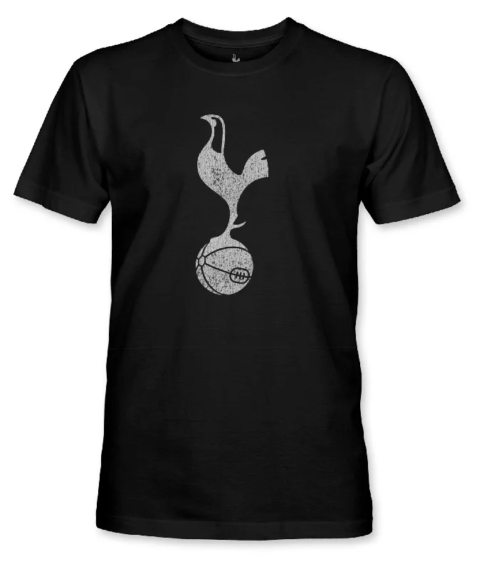 Tottenham Hotspur Mono Badge Cotton T-Shirt - Black