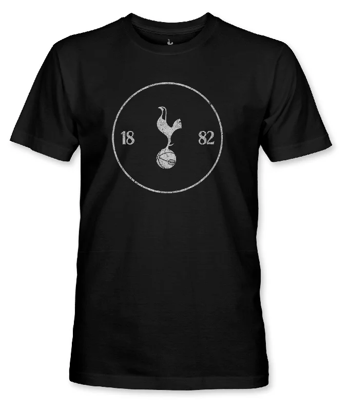 Tottenham Hotspur Circle Mono Badge Cotton T-Shirt - Black