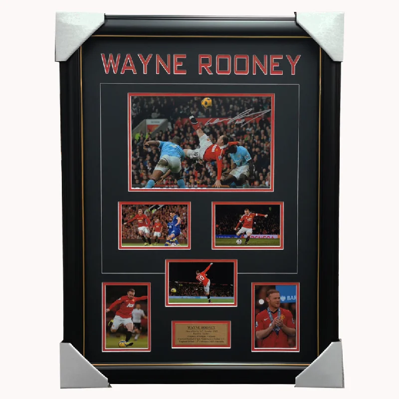 Wayne Rooney Manchester United Signed Photo Collage Framed - 3790