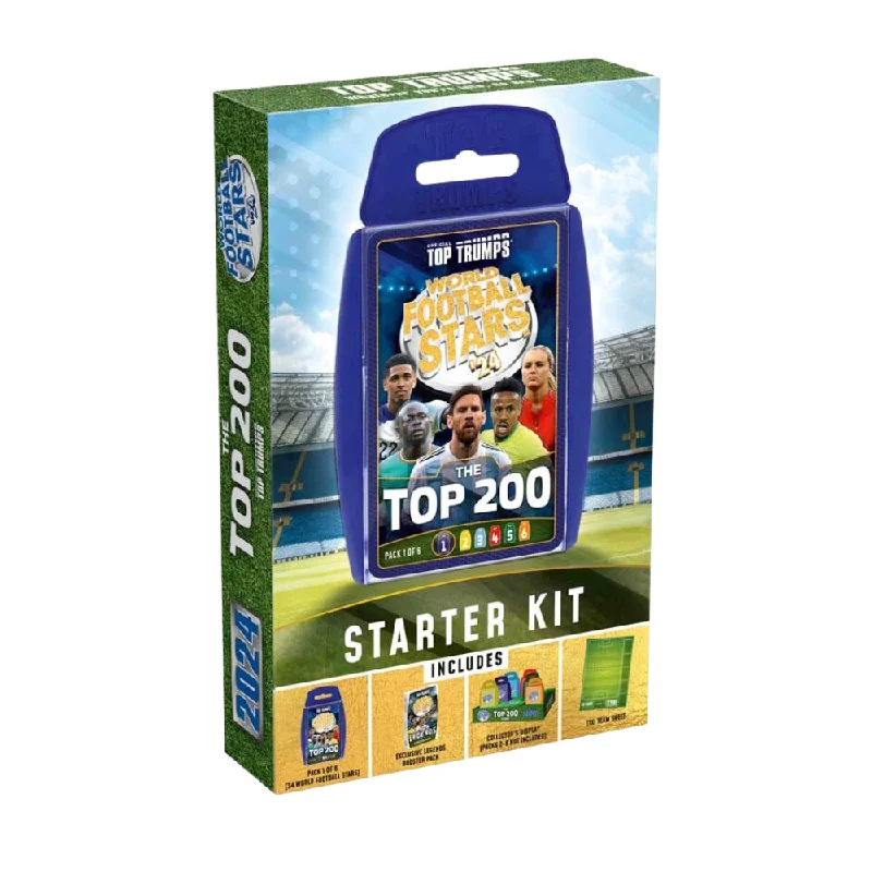 World Football Stars Top 200 Top Trumps Starter Kit